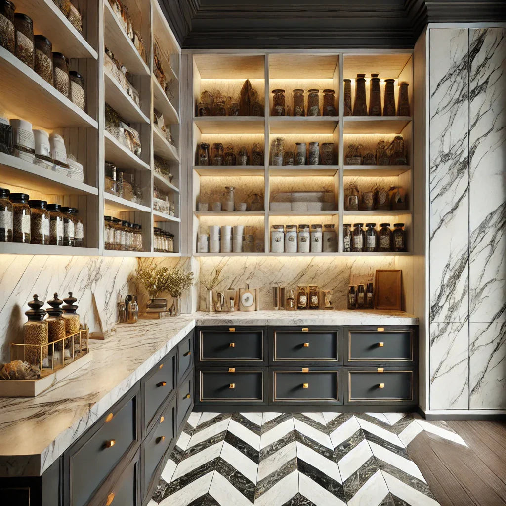 Expert Tips: Incorporating Marble and Travertine in Your Pantry Design