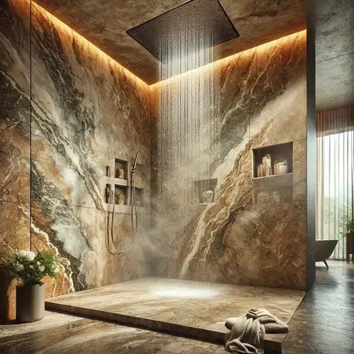 How Does It Feel to Take a Shower with Natural Stone from Deep Within the Mountains?