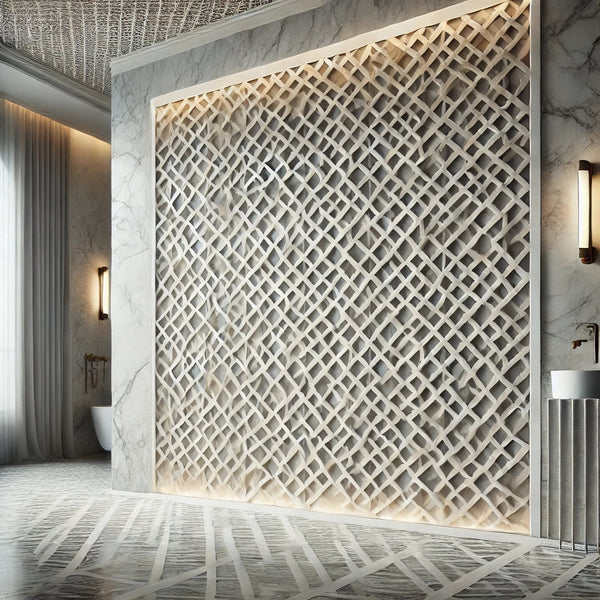 Lattice Mosaic Designs: A Stunning Choice for Walls, Floors, and Borders with Calacatta Gold, Carrara, Thassos, and More