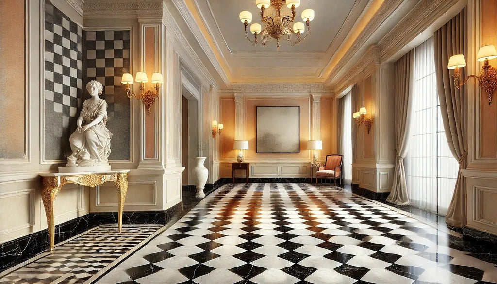 The Ultimate Guide to Checkerboard Flooring: Timeless Elegance with Marble and Travertine