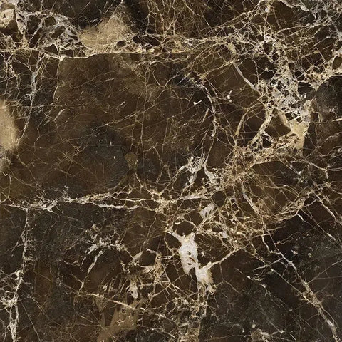 Brown marble with white veining in the Emperador Dark Marble collection.