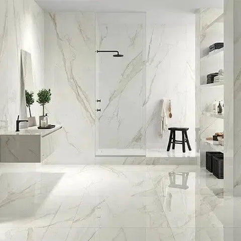 Luxurious marble bathroom featuring exquisite Marble Tiles and Travertine Tile.