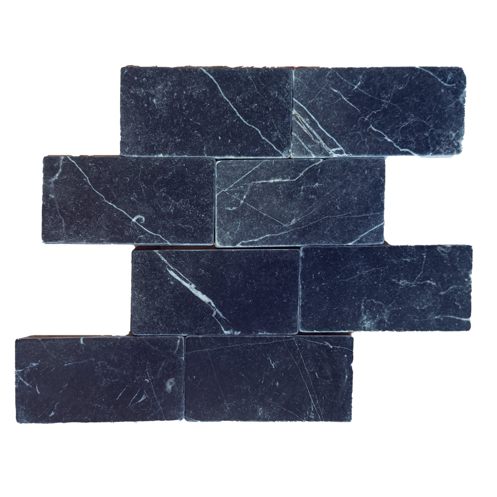 Nero Marquina/Black Marble 3X6 Tumbled