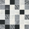 Checkerboard Bardiglio and Bianco Carrara Marble 18X18 Set