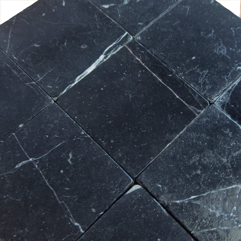 Nero Marquina/Black Marble 4X4 Tumbled