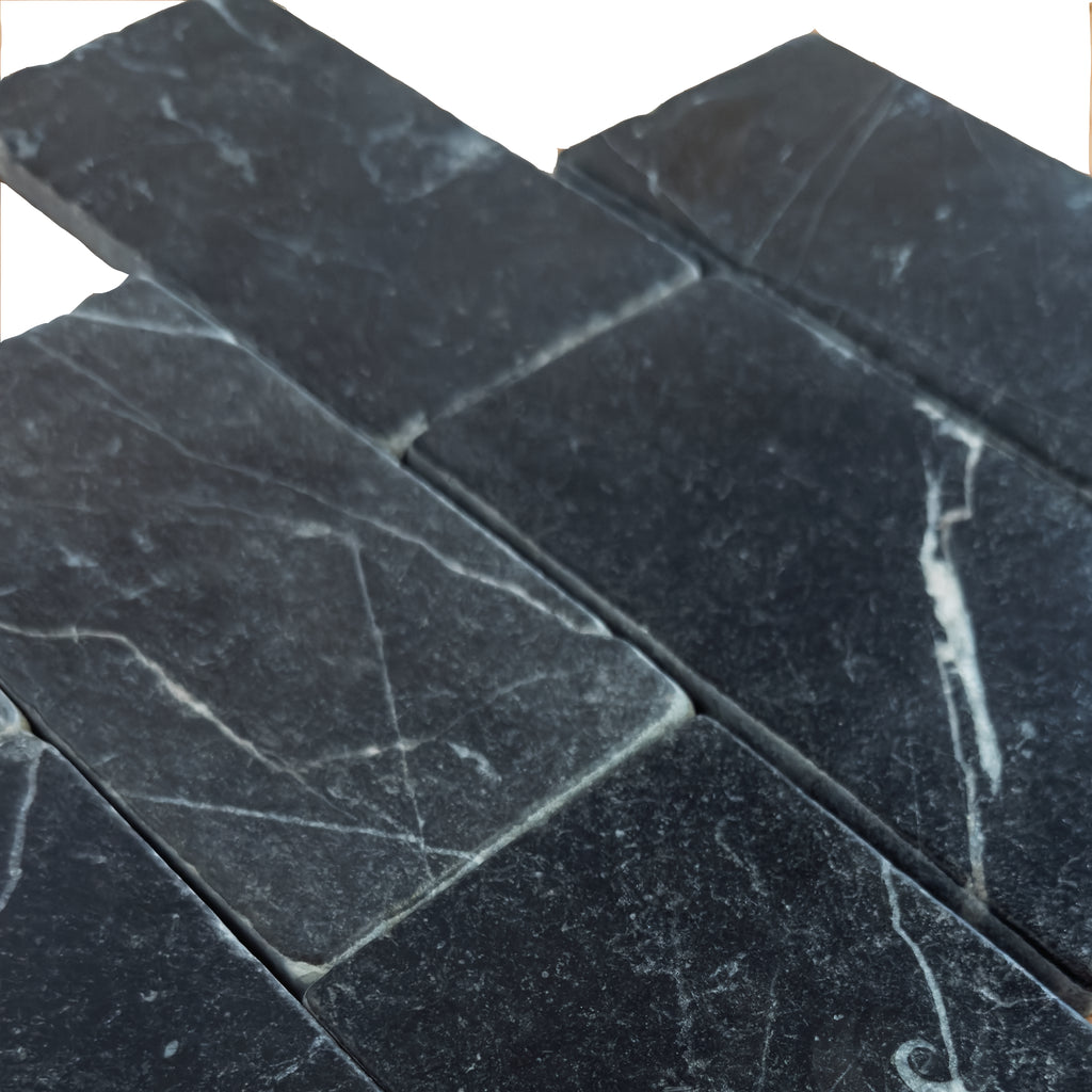 Nero Marquina/Black Marble 3X6 Tumbled