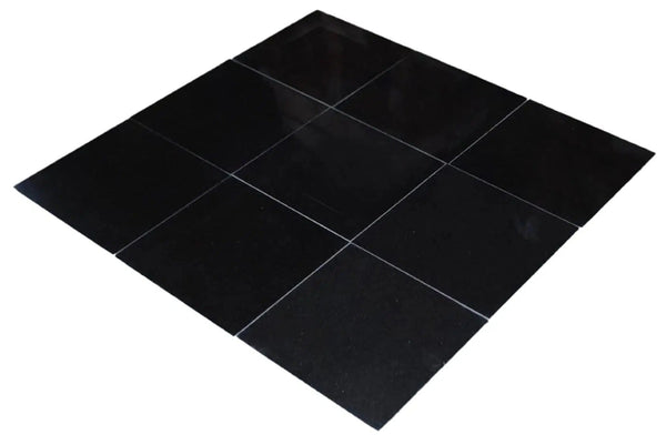 Absolute Black 12X12 Granite Polished - SurfacesGalore