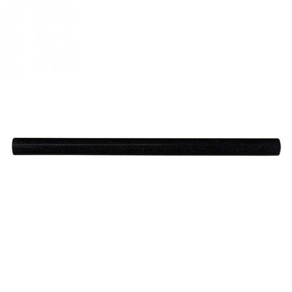 Absolute Black 1/2X12 Pencil Liner Granite Mosaic Polished - SurfacesGalore