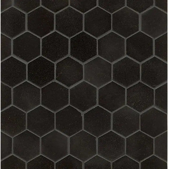 Absolute Black 2X2 Hexagon Granite Mosaic Polished - SurfacesGalore