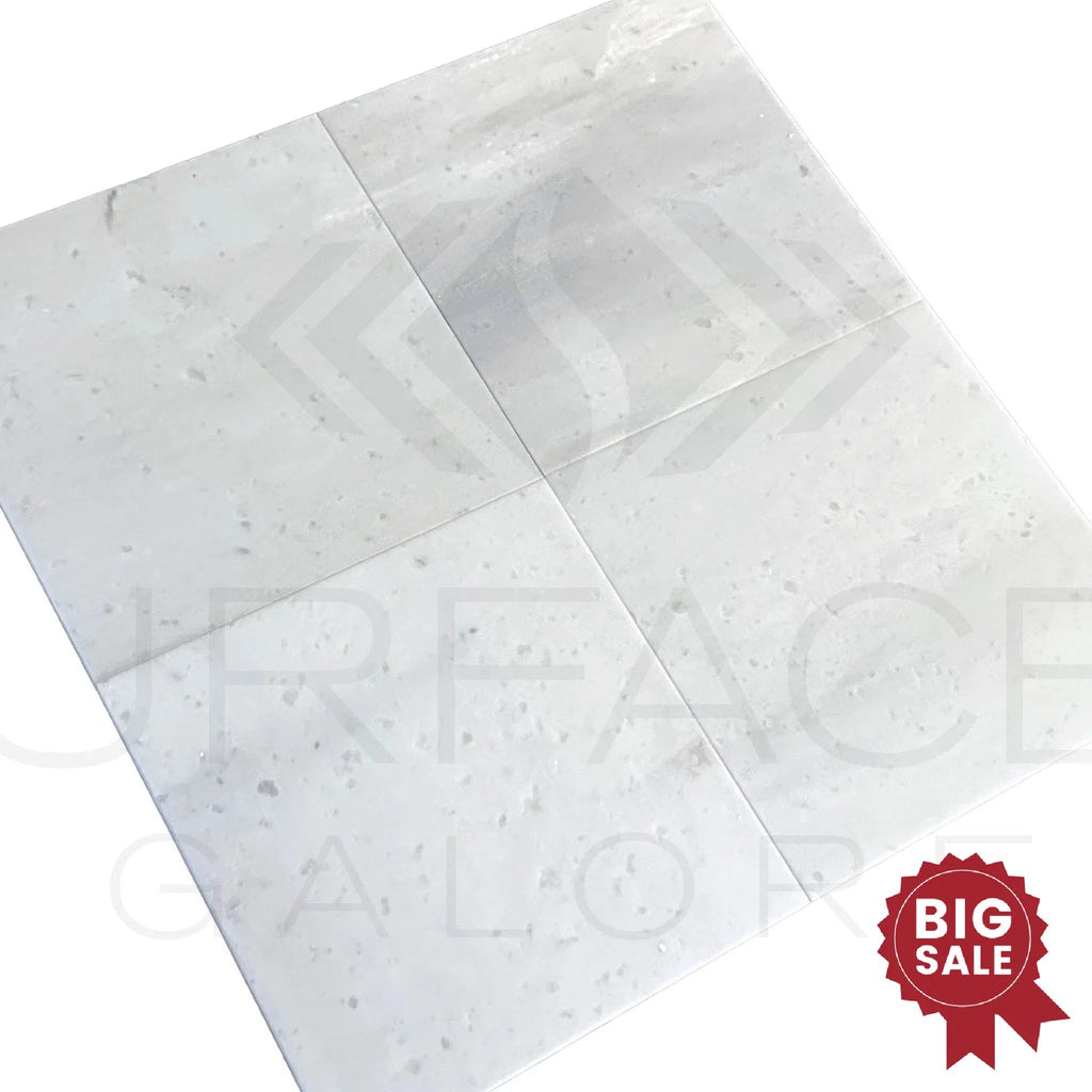 Agean White Marble 12X12 Polished Tile 160 Sq.Ft. - Discounted, Marble/Travertine Clearance Sale - SurfacesGalore