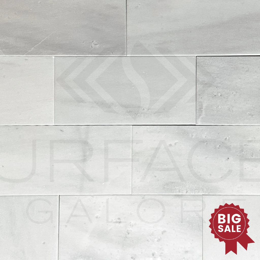 Agean White / Snow White Marble 6X12 Polished Tile 160 Sq.Ft. - Discounted, Marble/Travertine Clearance Sale - SurfacesGalore