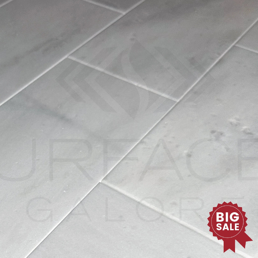 Agean White / Snow White Marble 6X12 Polished Tile 160 Sq.Ft. - Discounted, Marble/Travertine Clearance Sale - SurfacesGalore