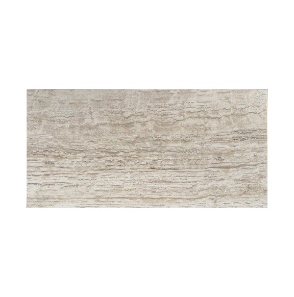 Alabastrino Rustic White Vein-Cut Travertine 12X24 Filled Polished - Honed