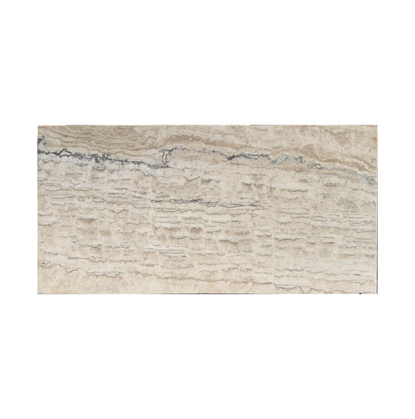 Alabastrino Rustic White Vein-Cut Travertine 12X24 Filled Polished - Honed