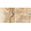 Antico Onyx Travertine 12X12 Antique Hand Tumbled - SurfacesGalore