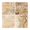 Antico Onyx Travertine 12X12 Antique Hand Tumbled - SurfacesGalore