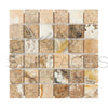 Antico Onyx Travertine 2X2 Mosaic Travertine Tumbled - SurfacesGalore