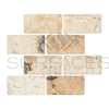 Antico Onyx Travertine 2X4 Brick Mosaic Travertine Tumbled