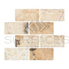 Antico Onyx Travertine 2X4 Brick Mosaic Travertine Tumbled - SurfacesGalore