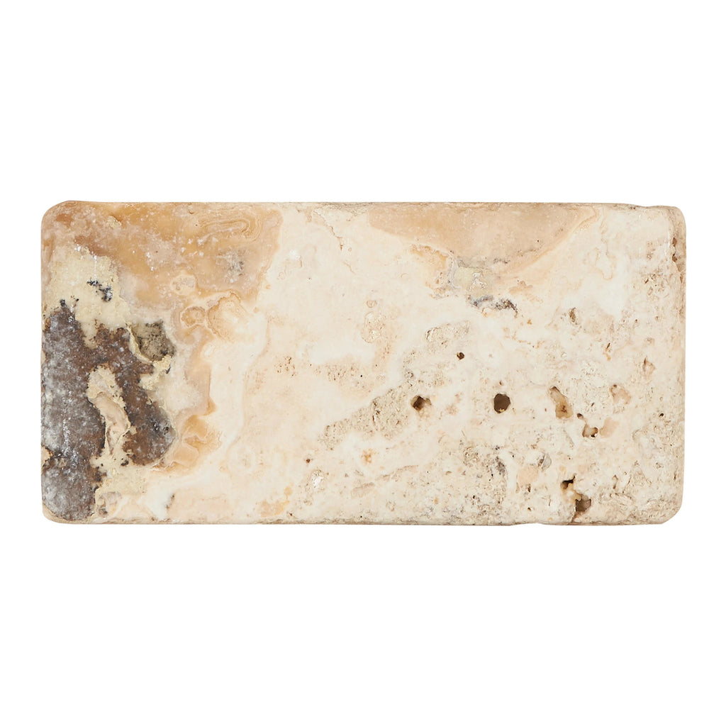 Antico Onyx Travertine 3X6 Tumbled - SurfacesGalore