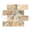 Antico Onyx Travertine 3X6 Tumbled - SurfacesGalore