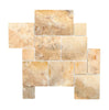 Antico Onyx Travertine 4 pcs Versailles Pattern/French Pattern Set Antiqued Hand Tumbled