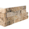 Antico Onyx Travertine Ledger - Panel ("Z" Split - Panel) - CORNER Mosaic Split Faced - SurfacesGalore