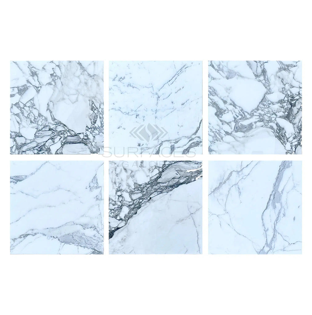 Arabescato18X18 Marble Tile Polished-Honed