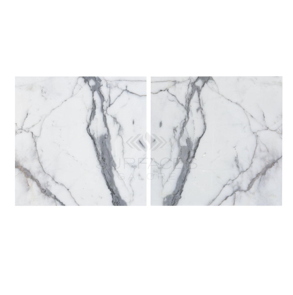 Arabescato (Italian) 12X12 Marble Tile Polished - Honed - SurfacesGalorePolished