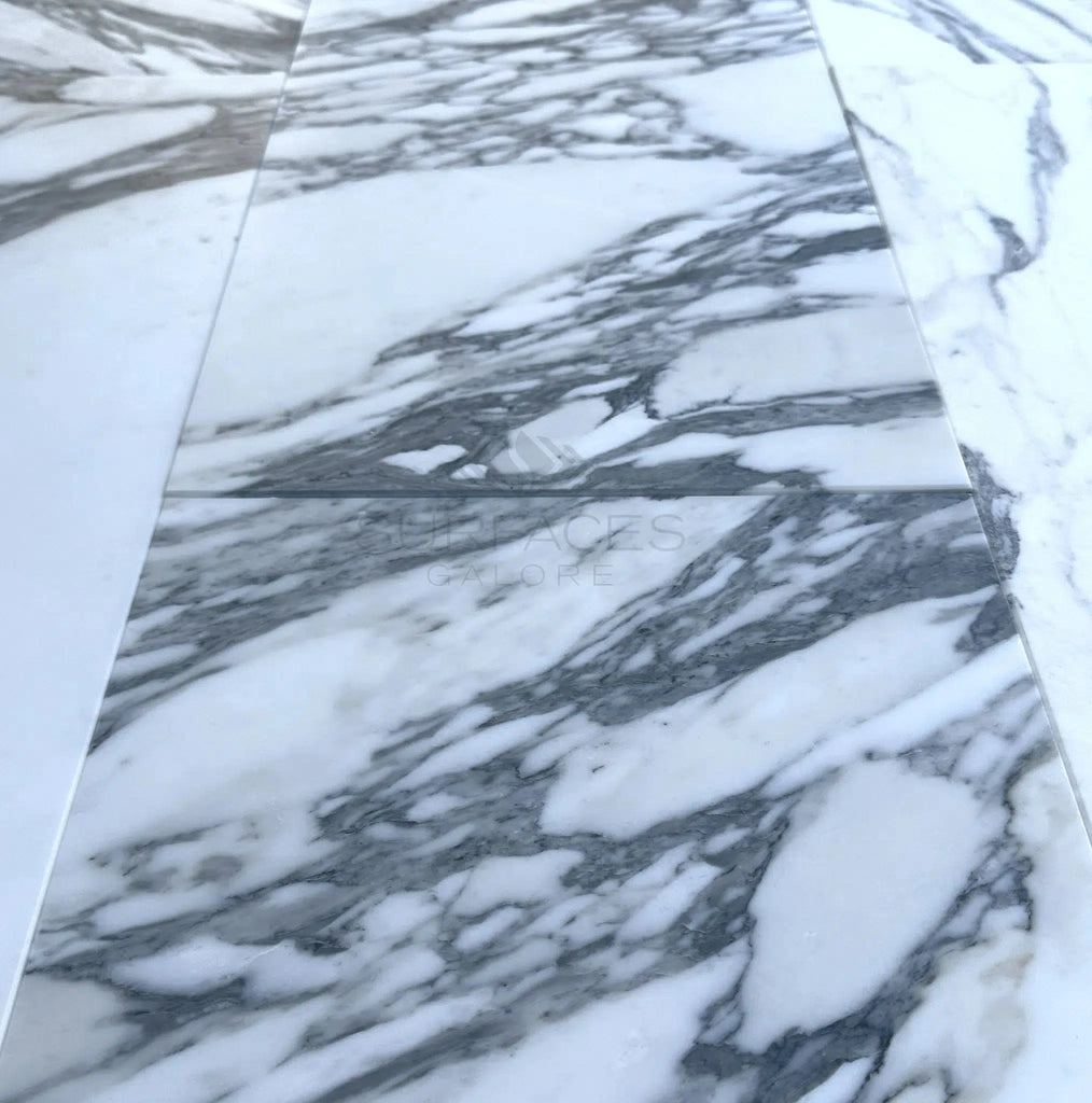 Arabescato (Italian) 12X24 Marble Tile Polished - Honed - SurfacesGalorePolished