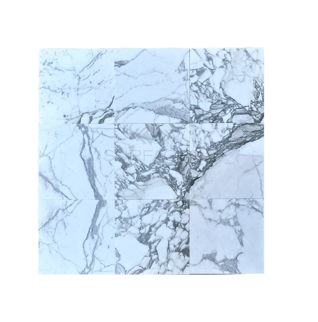 Arabescato (Italian) 18X18 Marble Tile Polished - Honed - SurfacesGalorePolished