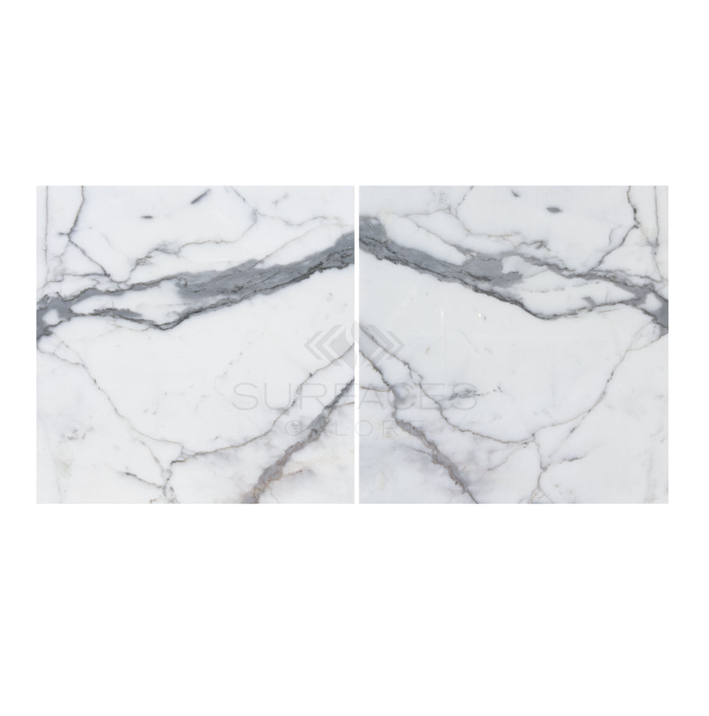 Arabescato (Italian) 18X18 Marble Tile Polished - Honed - SurfacesGalorePolished