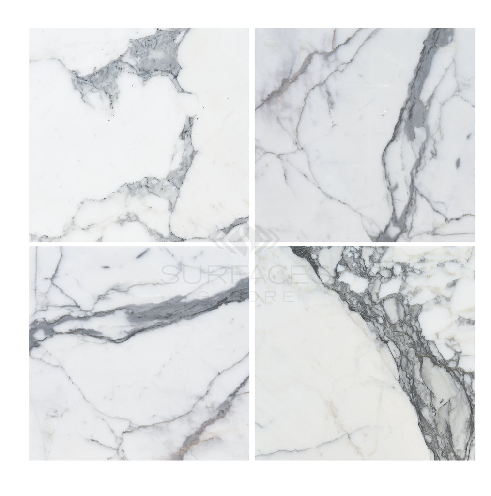 Arabescato (Italian) 24X24 Marble Tile Polished - Honed - SurfacesGalorePolished