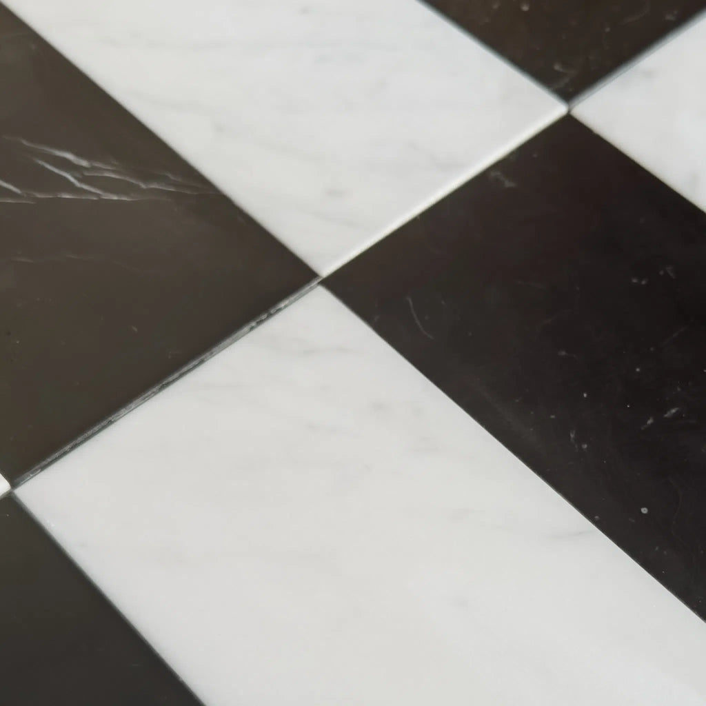 Carrara White and Nero Marquina 4X12 Set