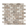 Atlantic Gray Marble 1X2 Brick Mosaic Polished - Honed - SurfacesGalorePolished