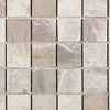 Atlantic Gray Marble 2X2 Mosaic Tumbled - SurfacesGalore