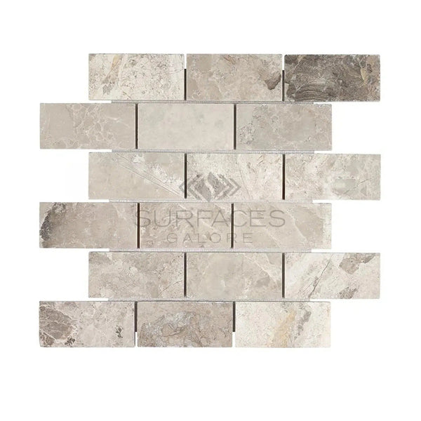 Atlantic Gray Marble 2X4 Mosaic Polished-Honed