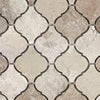 Atlantic Gray Marble 3 inch Lantern Mosaic (Arabesque / Moroccan / Baroque) Polished-Honed