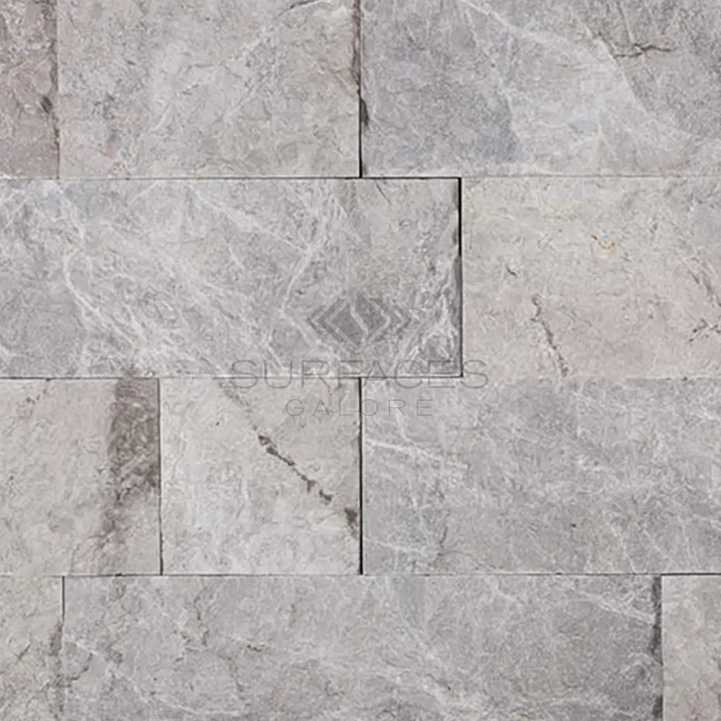 Atlantic Gray Marble 4XFree - Length Tile Split - Faced - SurfacesGalore