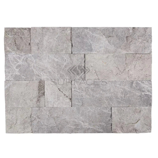 Atlantic Gray Marble 4XFree - Length Tile Split - Faced - SurfacesGalore