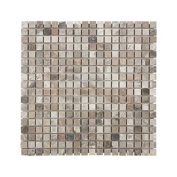 Atlantic Gray Marble 5/8X5/8 Mosaic Tumbled