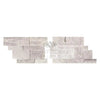 Atlantic Gray Marble Ledger-Panel ("Z" Split-Panel) - CORNER Mosaic Split Faced