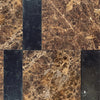 Emperador Dark 12X12 and Nero Marquina 4X12 Set