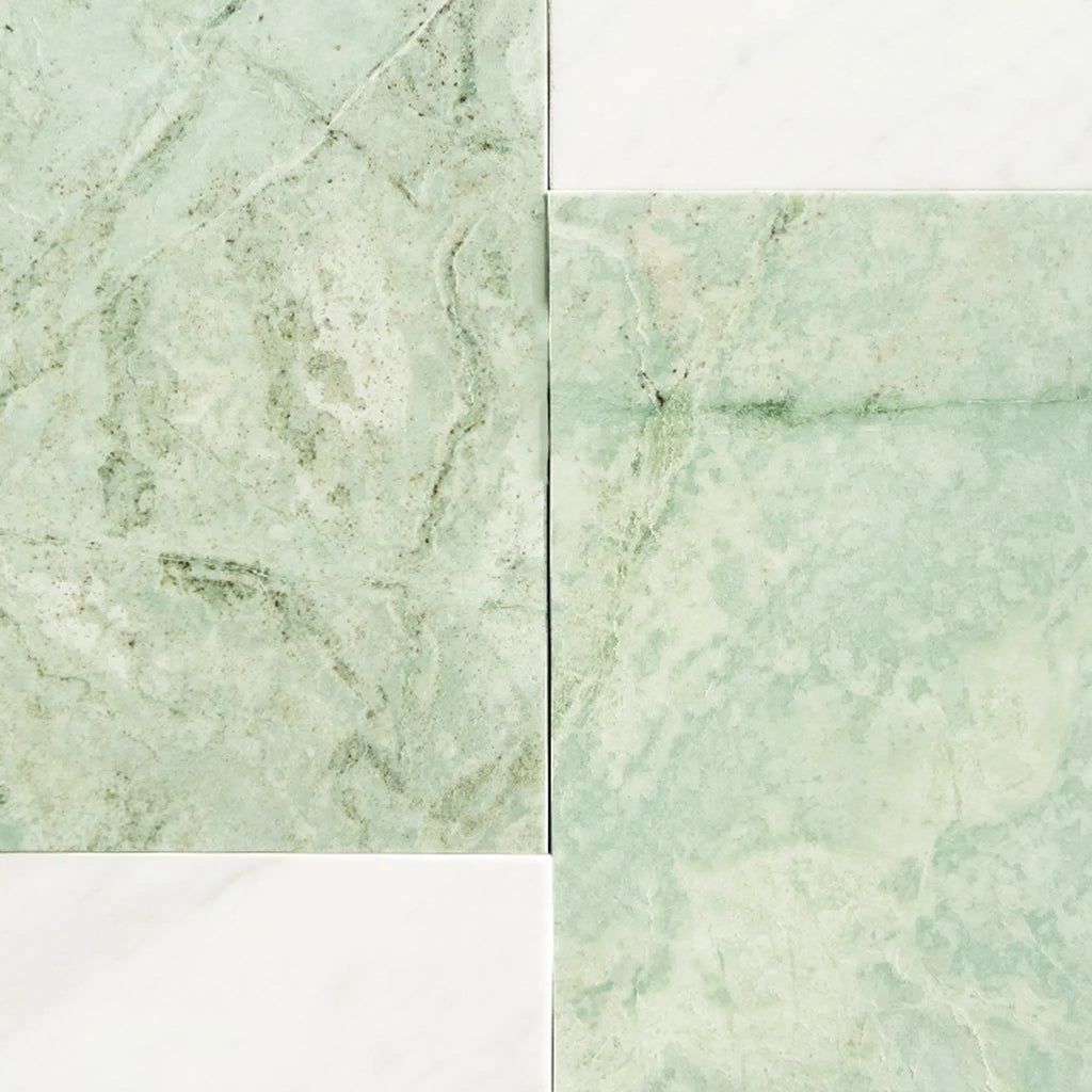 Ming Green 12X12 and Carrara White 4X12 Set