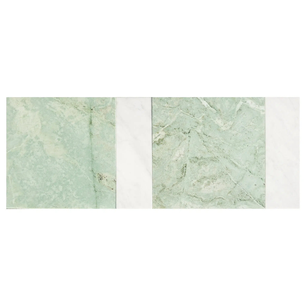 Ming Green 12X12 and Carrara White 4X12 Set