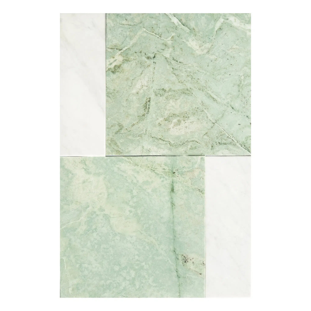 Ming Green 12X12 and Carrara White 4X12 Set