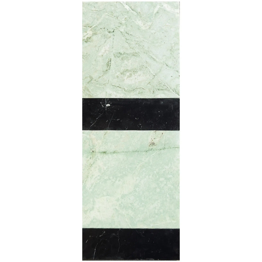 Ming Green 12X12 and Nero Marquina 4X12 Set