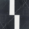 Nero Marquina 12X12 and Bianco Dolomite 4X12 Set