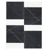 Nero Marquina 12X12 and Bianco Dolomite 4X12 Set