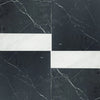 Nero Marquina 12X12 and Carrara White 4X12 Set